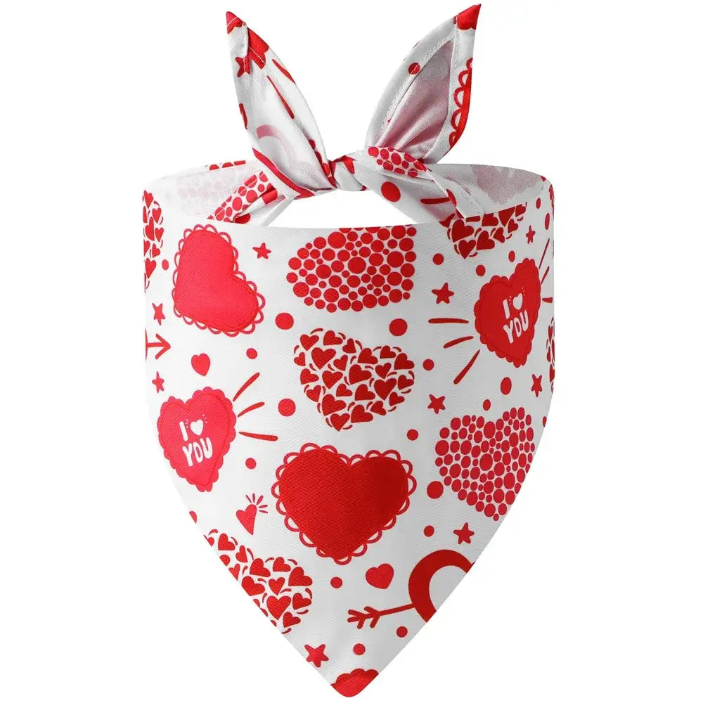 LovePrint™ Valentine Bandana Pets Supplies Shop